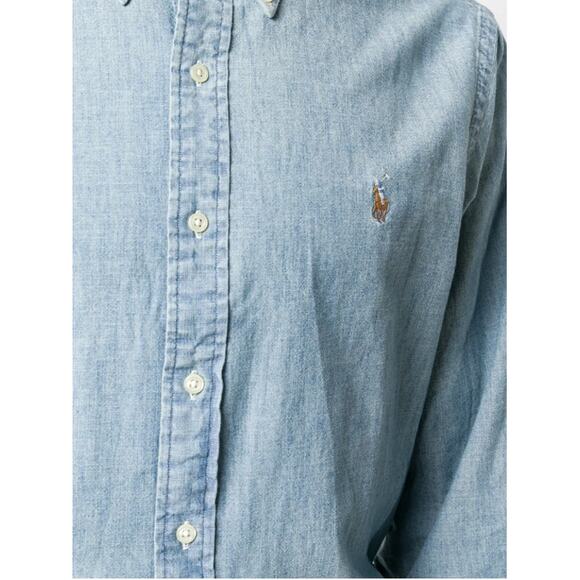 Polo Ralph Lauren Indigo Chambray Shirt XL - Picture 2 of 7